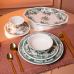 Столовий набір посуду 32 предмети на 6 осіб Vintage Elegant порцеляновий Зелений YY78-7A