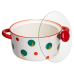 Супниця порцелянова Christmas Tree новорічна  800 (мл) з кришкою Yiwu FM-CS-9D
