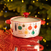 Супниця порцелянова Merry Christmas новорічна  800 (мл) з кришкою Yiwu FM-CS-9B