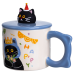 Чашка порцелянова з кришкою Kitten“s Birthday 400 (мл) подарункова кружка прикольна чашка для дітей на подарунок Синій FM-24A Чашка порцелянова з кришкою Kitten“s Birthday 400 (мл) подарункова кружка прикольна чашка для дітей на подарунок Синій FM-24A