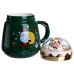 Чашка порцелянова з кришкою Christmas 400 (мл) Зелена Yiwu FM-CS-41A Чашка порцелянова з кришкою Christmas 400 (мл) Зелена Yiwu FM-CS-41A