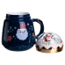 Чашка порцелянова з кришкою Christmas 400 (мл) Синій Yiwu FM-CS-41B Чашка порцелянова з кришкою Christmas 400 (мл) Синій Yiwu FM-CS-41B