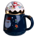 Чашка порцелянова з кришкою Christmas 400 (мл) Синій Yiwu FM-CS-41B Чашка порцелянова з кришкою Christmas 400 (мл) Синій Yiwu FM-CS-41B