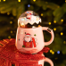 Чашка порцелянова з кришкою Christmas 400 (мл) Рожева Yiwu FM-CS-41C Чашка порцелянова з кришкою Christmas 400 (мл) Рожева Yiwu FM-CS-41C