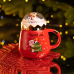 Чашка порцелянова з кришкою Christmas 400 (мл) Червона Yiwu FM-CS-41D Чашка порцелянова з кришкою Christmas 400 (мл) Червона Yiwu FM-CS-41D