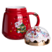 Чашка порцелянова з кришкою Christmas 400 (мл) Червона Yiwu FM-CS-41D Чашка порцелянова з кришкою Christmas 400 (мл) Червона Yiwu FM-CS-41D