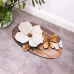 Килимок для ванної кімнати з 3D-ефектом Petal Relief 58*38 см діатомітовий Коричневий HP-42-35