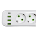 Мережевий фільтр-подовжувач 3 розетки 3xUSBxA 1xUSB-C 3м білий HP-5-33