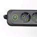 Мережевий фільтр чорний з вимикачем 3 розетки 3хUSB-A 1xUSB-C 3м HP-5-34