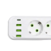 Мережевий фільтр-подовжувач 3 розетки 3хUSB-A 1xUSB-C 5м білий HP-5-35