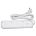 Мережевий фільтр-подовжувач 4 розетки 3xUSB-A 1xUSB-C 3м білий HP-5-37