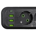 Мережевий фільтр-подовжувач 4 розетки 3xUSB-A 1xUSB-C 3м чорний HP-5-38M