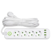 Мережевий фільтр-подовжувач 5 розеток 3xUSB-A 1xUSB-C 5м білий HP-5-39
