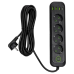 Мережевий фільтр-подовжувач 5 розеток 3xUSB-A 1xUSB-C 5м чорний HP-5-40
