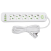 Мережевий фільтр-подовжувач 5 розеток 3xUSB-A 1xUSB-C 3м білий HP-5-41