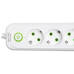 Мережевий фільтр-подовжувач 5 розеток 3xUSB-A 1xUSB-C 5м білий HP-5-43