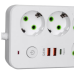 Мережевий фільтр-подовжувач 4 розетки 2xUSB-A 1xUSB-C 3м білий HP-5-45