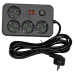 Мережевий фільтр-подовжувач 4 розетки 2xUSB-A 1xUSB-C 3м чорний HP-5-46