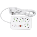 Мережевий фільтр-подовжувач 4 розетки 2xUSB-A 1xUSB-C 5м білий HP-5-47