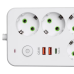 Мережевий фільтр-подовжувач 4 розетки 2xUSB-A 1xUSB-C 5м білий HP-5-47