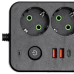 Мережевий фільтр-подовжувач 4 розетки 2xUSB-A 1xUSB-C 5м чорний HP-5-48