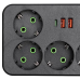 Мережевий фільтр-подовжувач 4 розетки 2xUSB-A 1xUSB-C 5м чорний HP-5-48