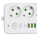 Мережевий фільтр-подовжувач 5 розеток 4xUSB-A 1xUSB-C 3м білий HP-5-49