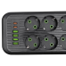 Мережевий фільтр-подовжувач 6 розеток 4 USB-A + 2USB Type-C 5м HP-5-54