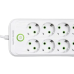 Мережевий фільтр-подовжувач 8 розеток 4xUSB-A 2xUSB-C 5м білий  HP-5-55