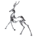 Декоративна фігурка Reindeer 30х8х29 см металева HP-7-9