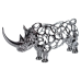 Декоративна фігурка Rhinoceros 23x6x10 см металева HP-7-23