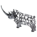 Декоративна фігурка Rhinoceros 23x6x10 см металева HP-7-23