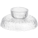 Фруктовниця на ніжці Ice Textured 15 см з крижаною текстурою скла Yiwu HP-34-88