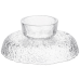Фруктовниця на ніжці Ice Textured 20 см з крижаною текстурою скла Yiwu HP-34-89