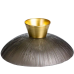 Фруктовниця скляна “Gold & Grey“ 24 см на золотій ніжці Yiwu HP-34-118