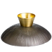 Фруктовниця скляна “Gold & Grey“ 34 см на золотій ніжці Yiwu HP-34-119