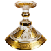 Цукерниця скляна Bogema Gold 15 см Yiwu HP-34-134 Цукерниця скляна Bogema Gold 15 см Yiwu HP-34-134