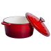Каструля чавунна емальована 4 л, червоний Yiwu HP-FLG-1 RED