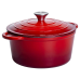 Каструля чавунна емальована 4 л, червоний Yiwu HP-FLG-1 RED