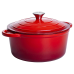 Каструля чавунна емальована 5 л, червоний Yiwu HP-FLG-2 RED