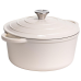 Каструля чавунна емальована 5 л, бежевий Yiwu HP-FLG-2 WHITE