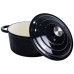 Каструля чавунна емальована 5 л, чорний Yiwu HP-FLG-2 BLACK
