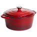 Каструля чавунна емальована 6,5 л, червоний Yiwu HP-FLG-3 RED