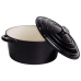 Каструля чавунна емальована 6,5 л, чорний Yiwu HP-FLG-3 BLACK