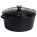 Каструля чавунна емальована 6,5 л, чорний Yiwu HP-FLG-3 BLACK
