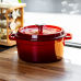 Кокотниця чавунна емальована 4,5 л, червоний Yiwu HP-FLG-4 RED