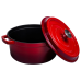 Кокотниця чавунна емальована 4,5 л, червоний Yiwu HP-FLG-4 RED