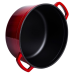 Кокотниця чавунна емальована 4,5 л, червоний Yiwu HP-FLG-4 RED
