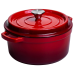Кокотниця чавунна емальована 4,5 л, червоний Yiwu HP-FLG-4 RED