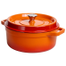 Кокотниця чавунна емальована 5,5 л, помаранчевий Yiwu HP-FLG-5 ORANGE